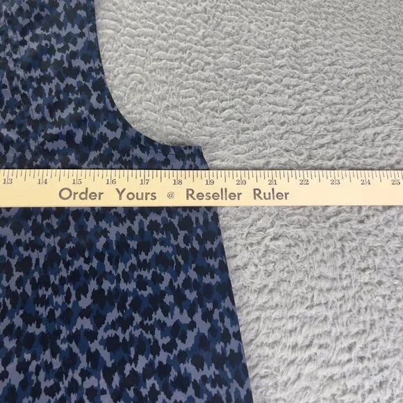 Athleta Zephyr Tank Shirt Womens Small Dark Blue Animal Print Sleeveless Active - Picture 4 of 6